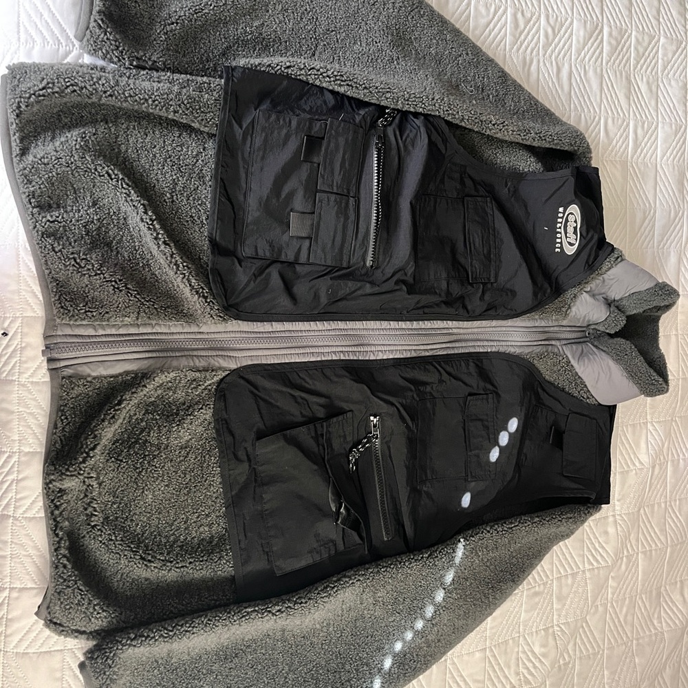 Survival tactical jacket black Sherpa